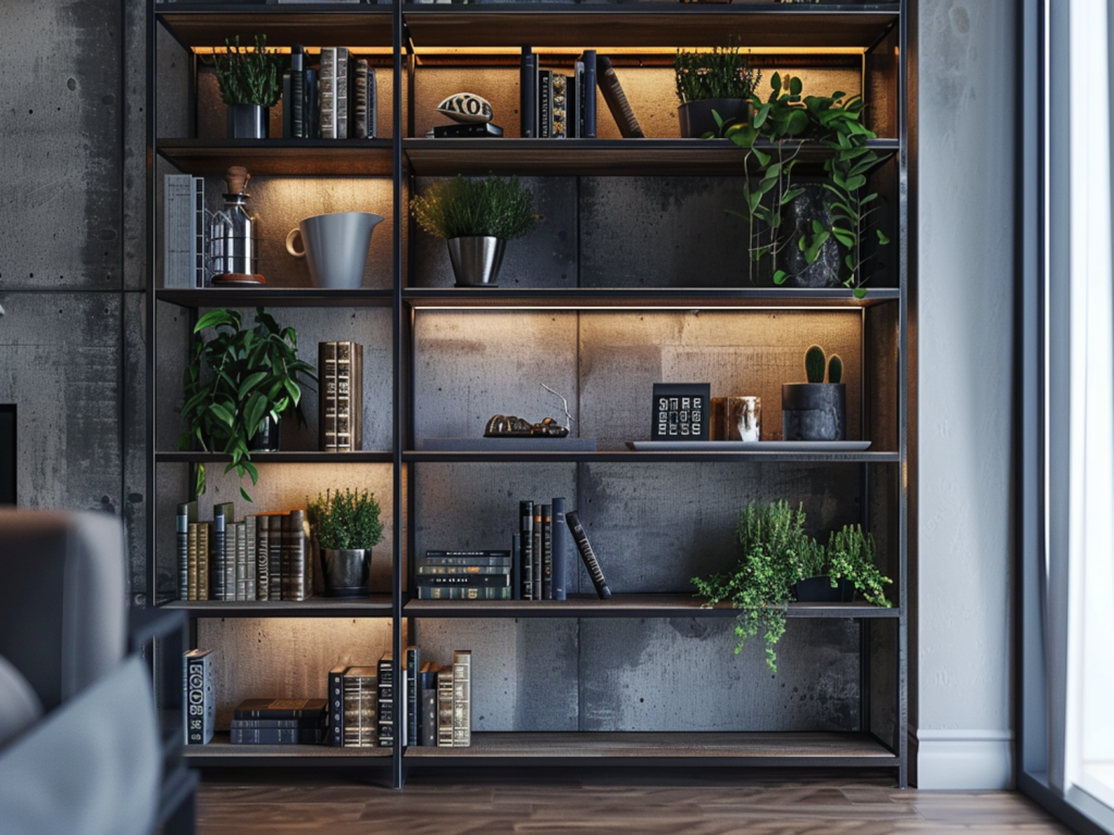 10 najlepszych półek na książki w stylu industrialnym