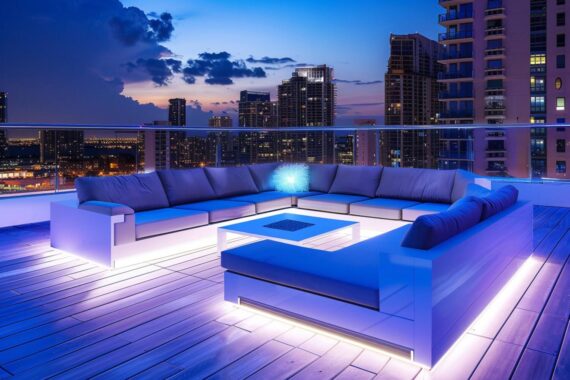 Jakie oświetlenie LED najlepiej komponuje się z meblami modułowymi outdoorowymi