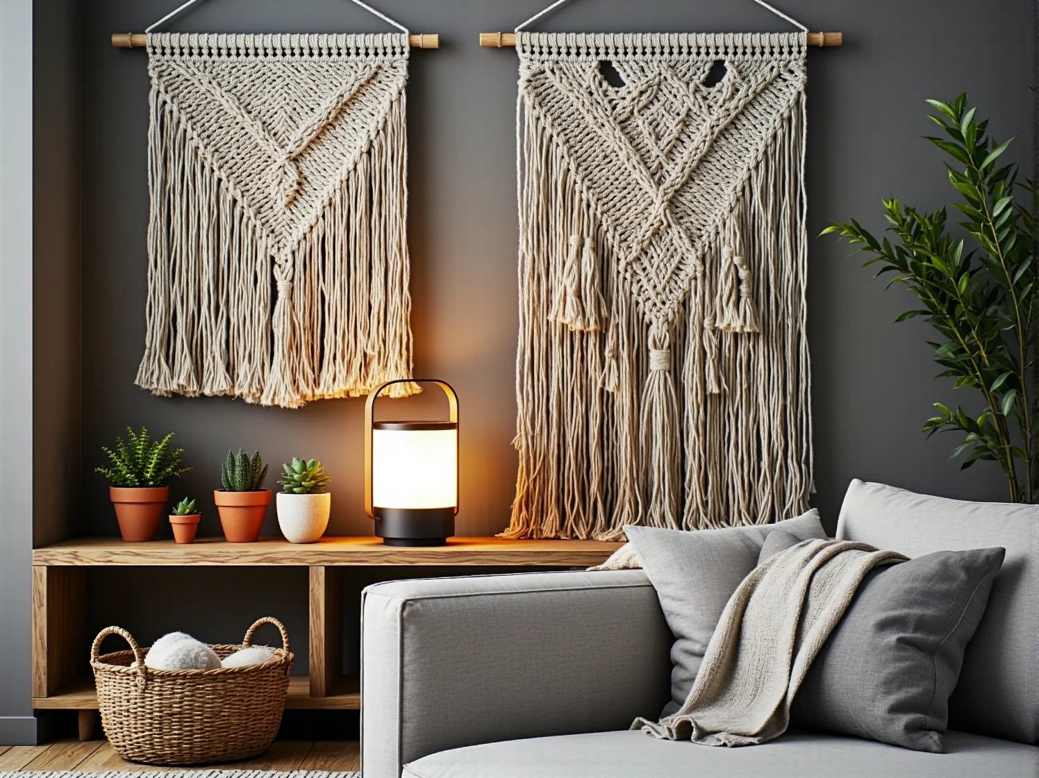 Wieczorny relaks na balkonie boho oświetlonym ciepłymi lampkami LED