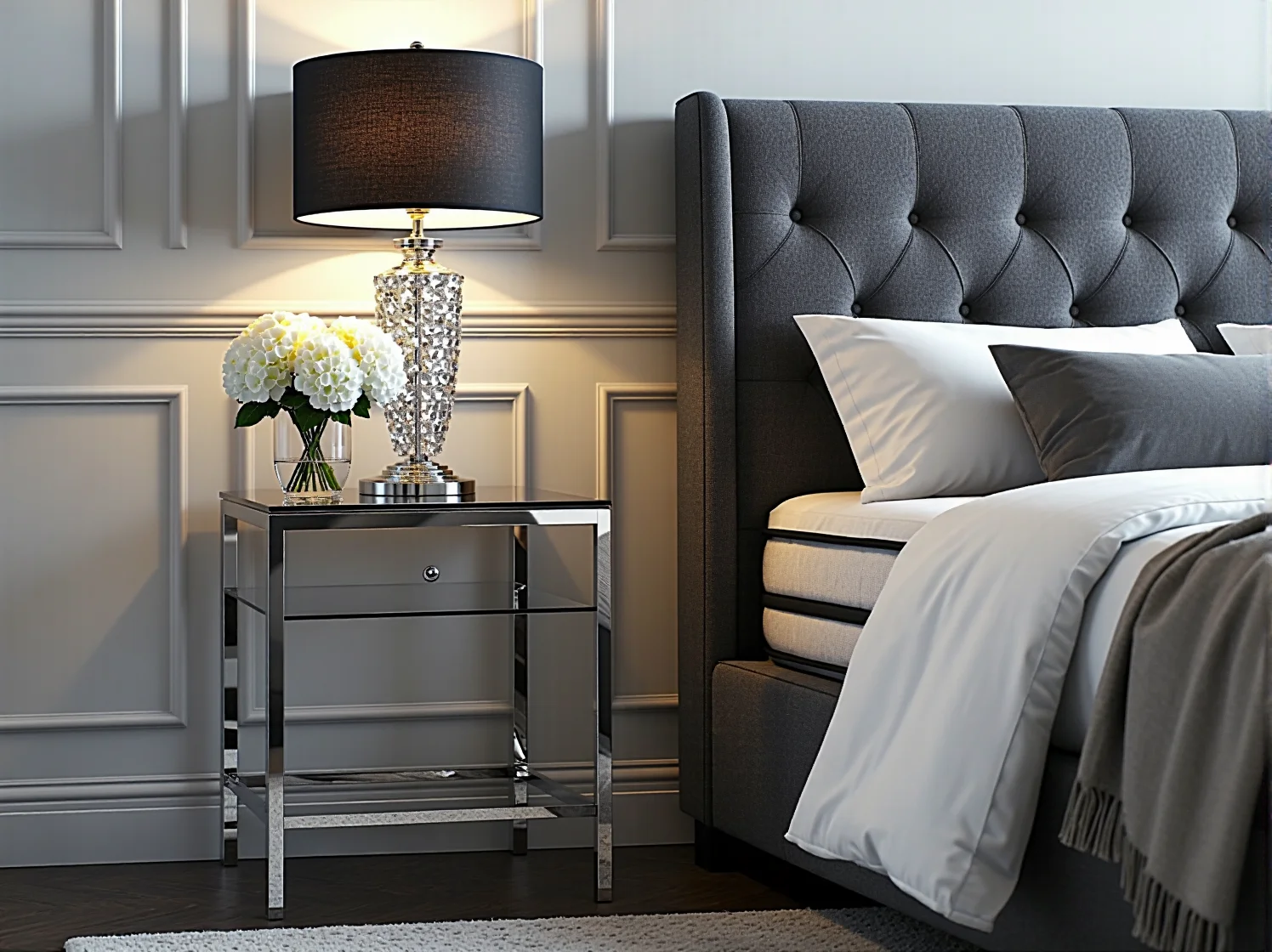 Warstwowa budowa materaca w łóżku typu boxspring