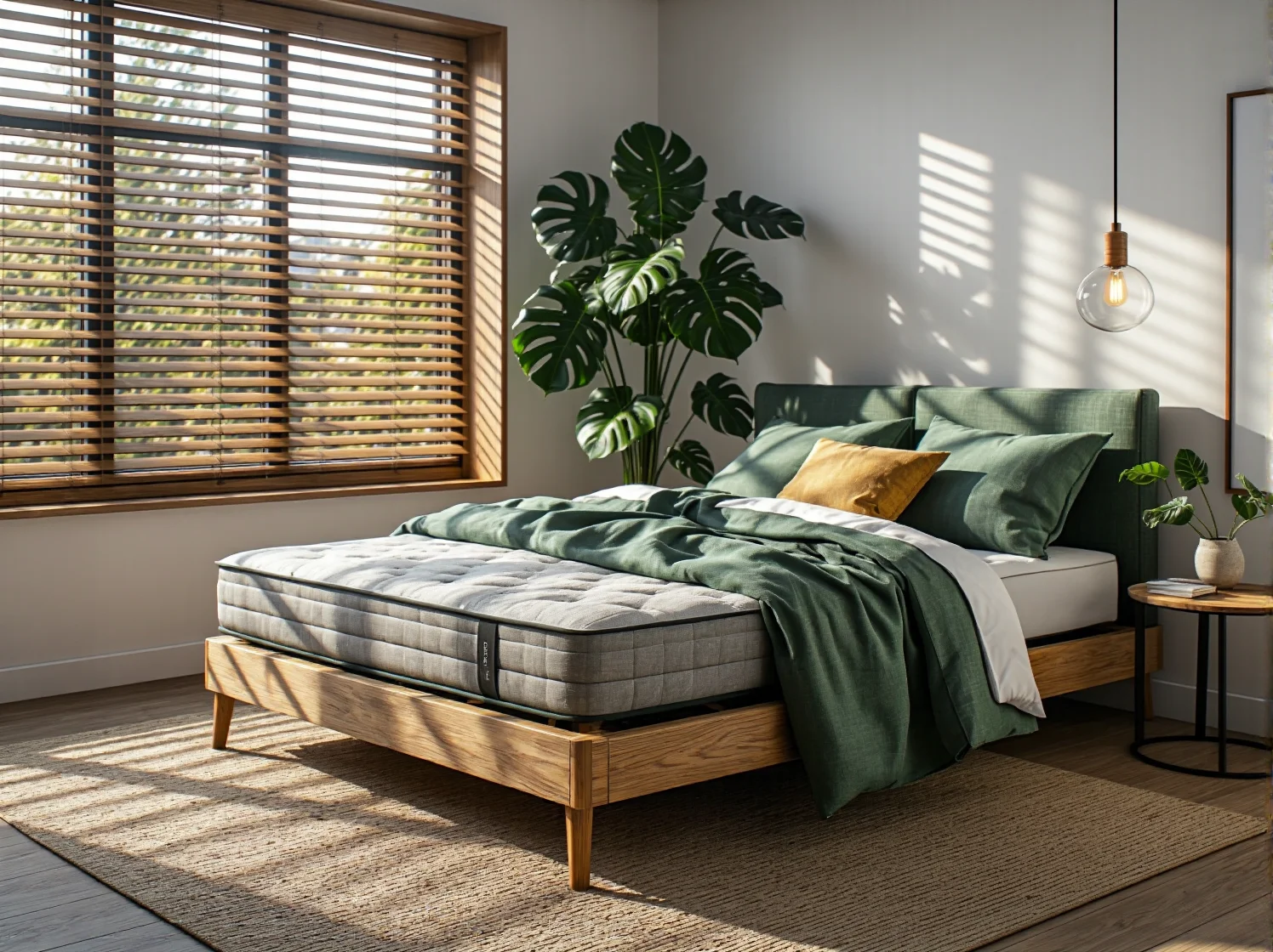 Przekrój nowoczesnego materaca z grubą warstwą pianki termoelastycznej dla maksymalnego komfortu snu.