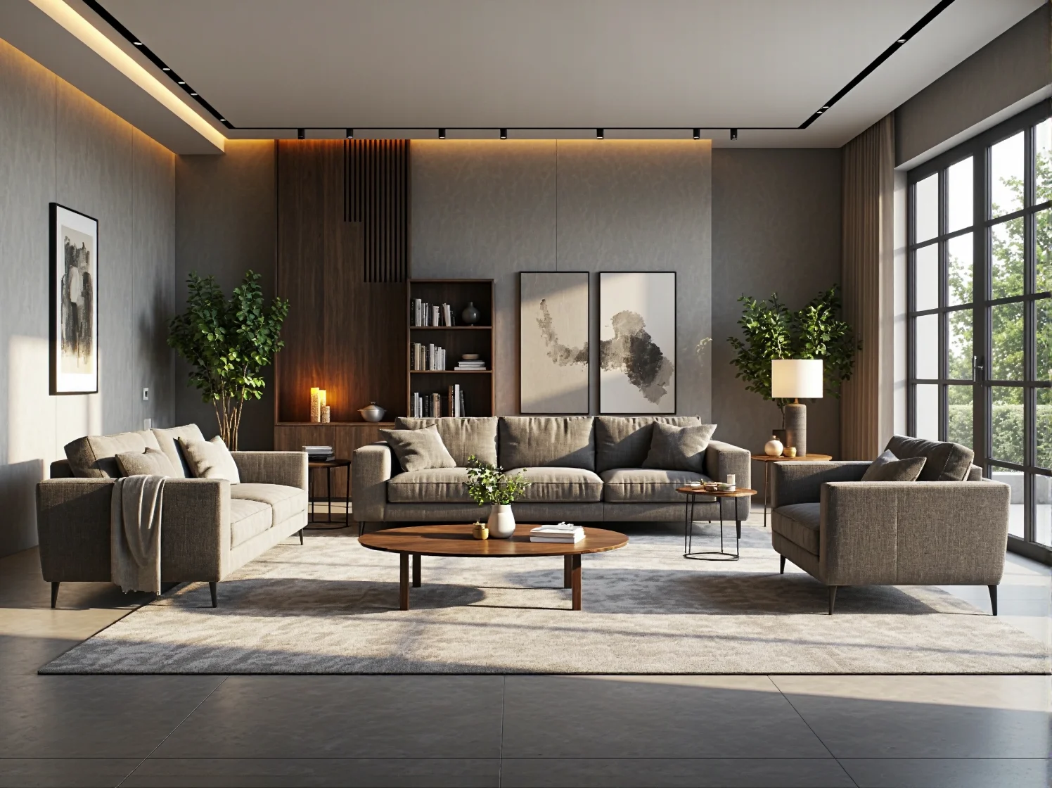 Drewniany regał na książki w stylu skandynawskim z dekoracjami