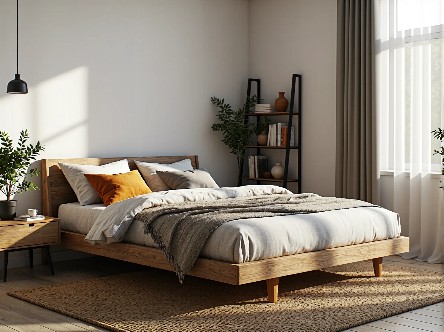 Ekologiczne meble skandynawskie wykonane z certyfikowanego drewna i materiałów z recyklingu.