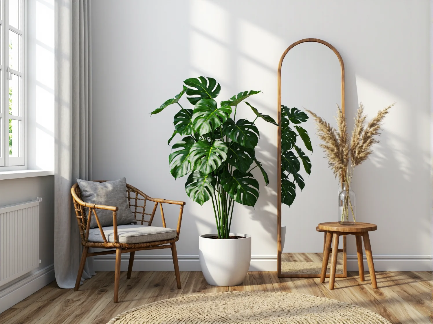 Funkcjonalna i jasna przestrzeń z prostymi regałami, pokazująca jak urządzić małą sypialnię tanio