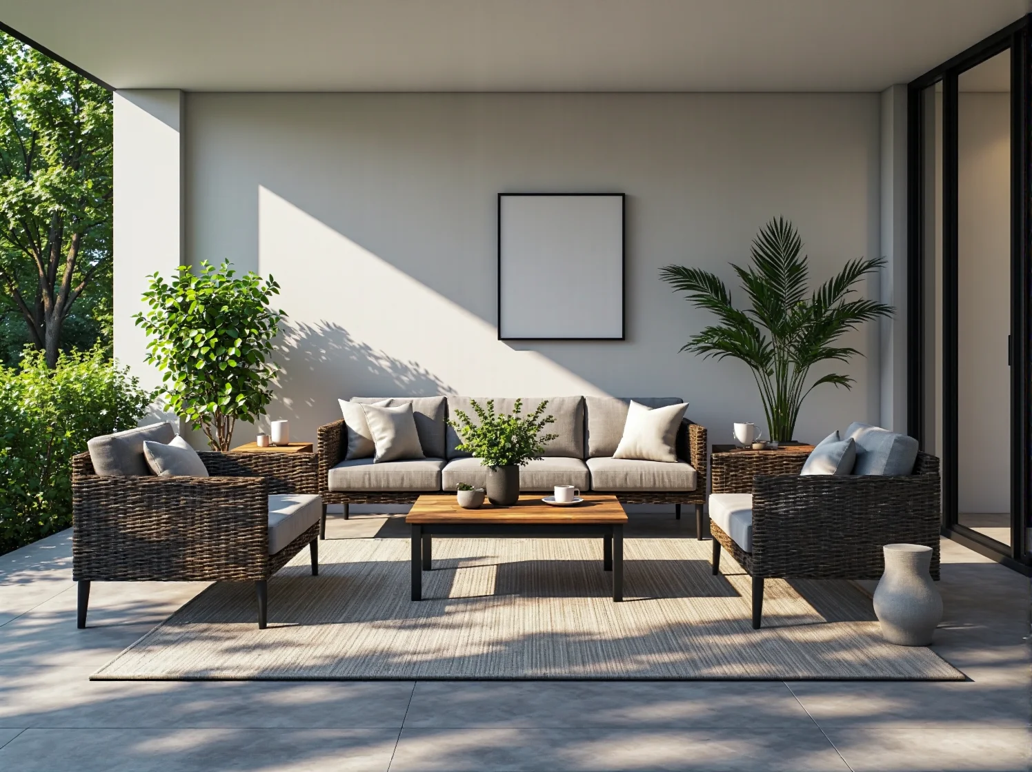 Wielofunkcyjna ławka ze skrzynią do przechowywania na wąskim balkonie