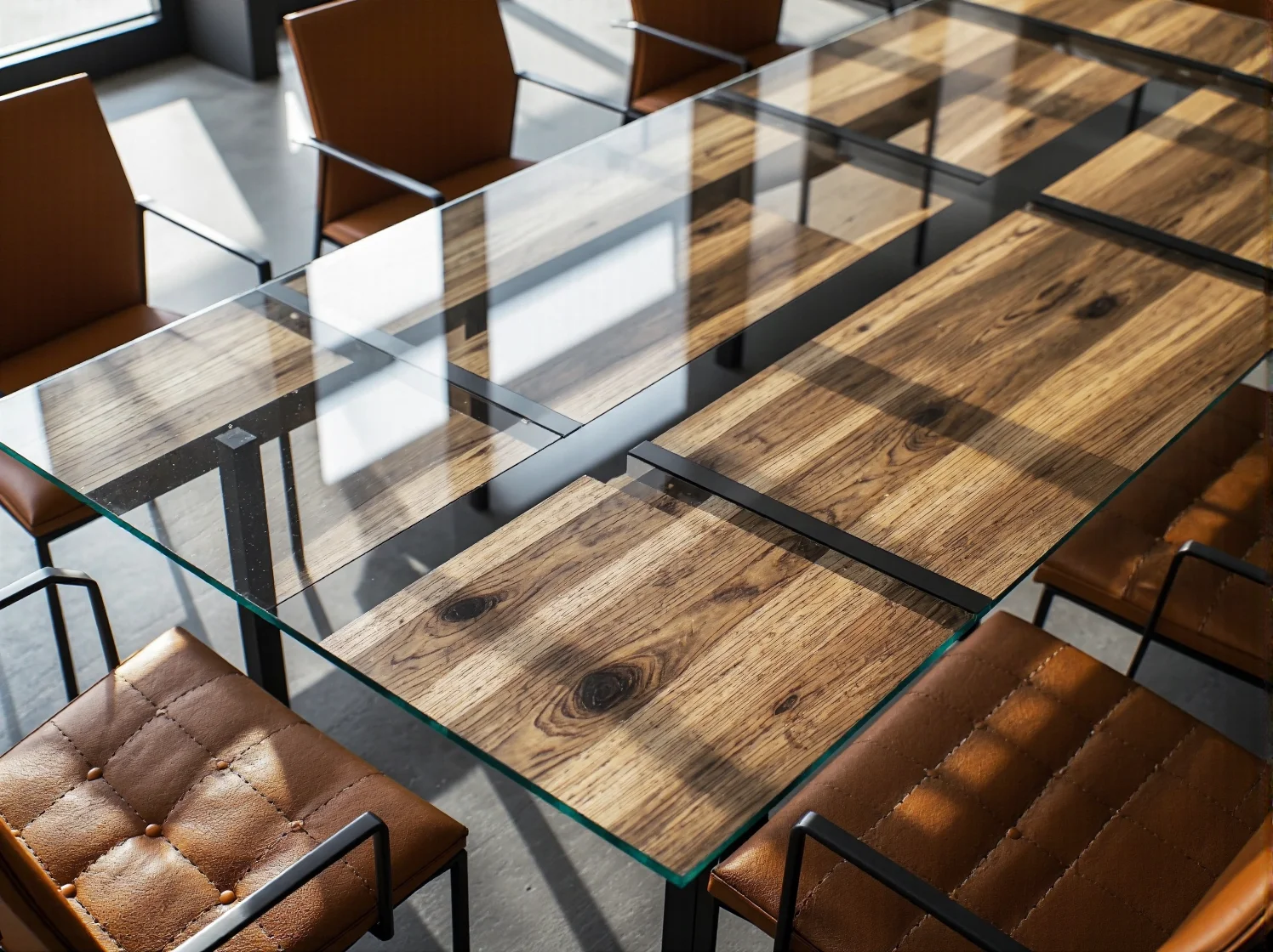 Modułowe regały biurowe wykonane z plastiku z recyklingu w nowoczesnym wnętrzu.