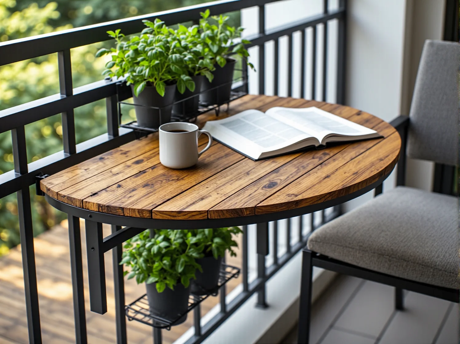 Wytrzymały zestaw mebli balkonowych z technorattanu odporny na deszcz i słońce