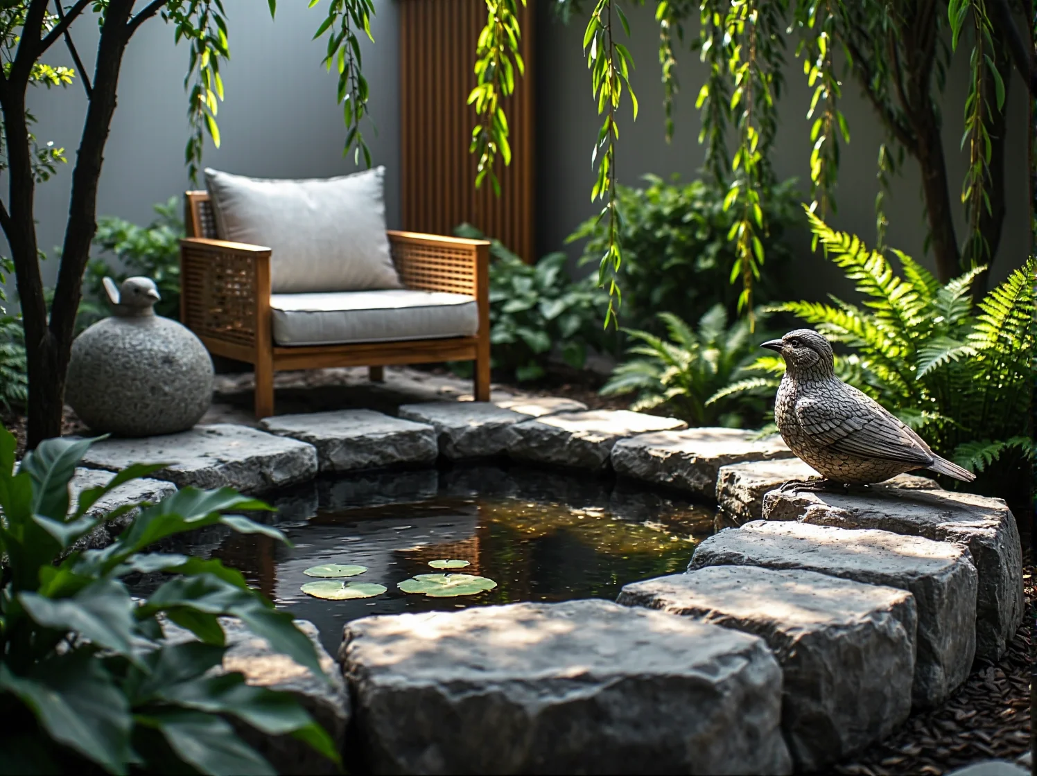 Pergola z pnączami oświetlona girlandami świetlnymi tworząca magiczną atmosferę