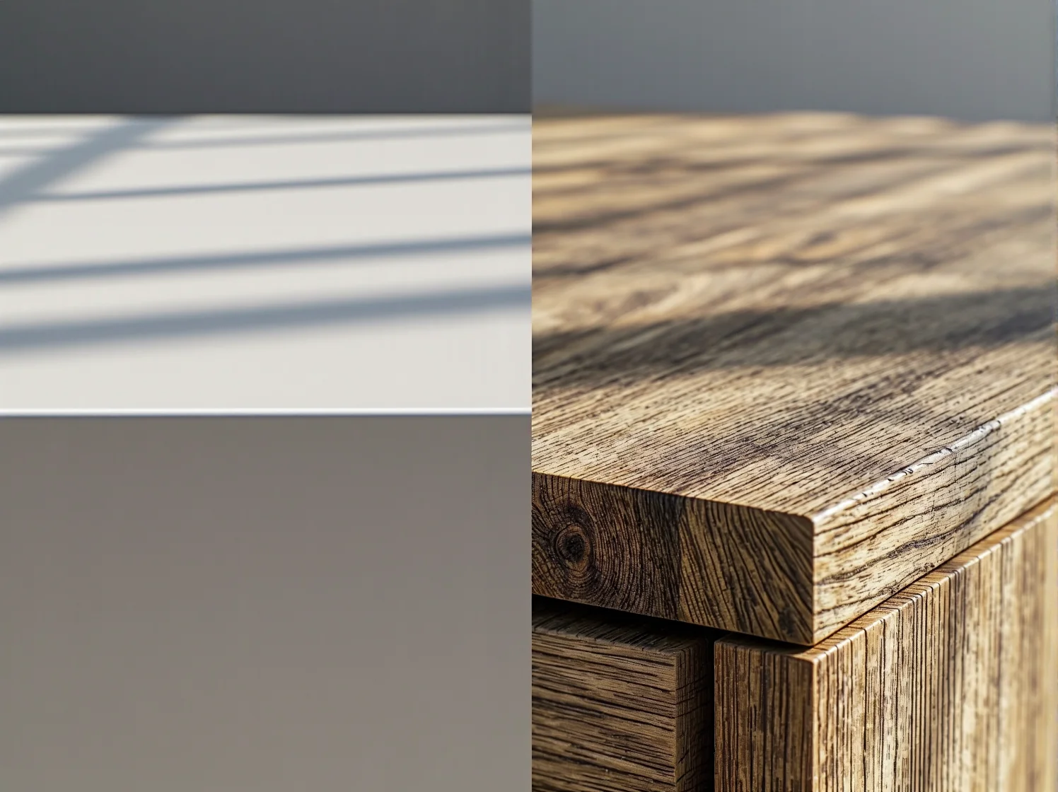 Aranżacja wnętrza domu na wsi z solidnymi, tradycyjnymi meblami drewnianymi.