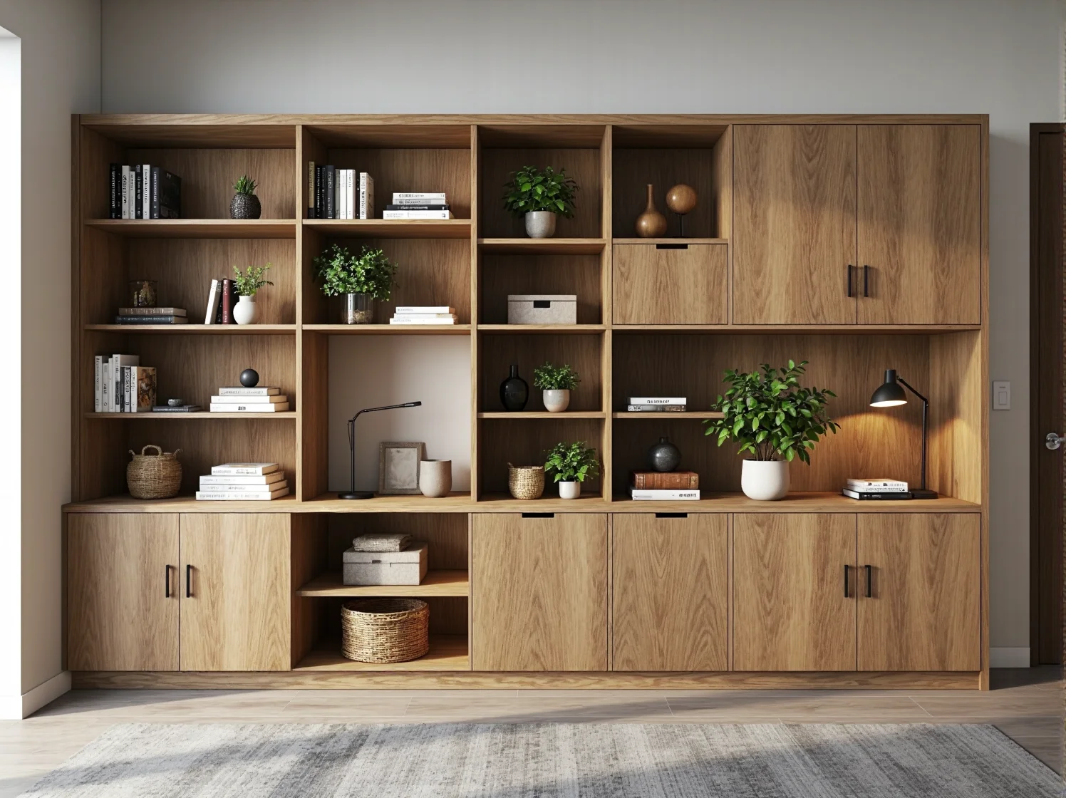 Rozkładany stół w małym salonie jako przykład funkcjonalnych mebli do kawalerki