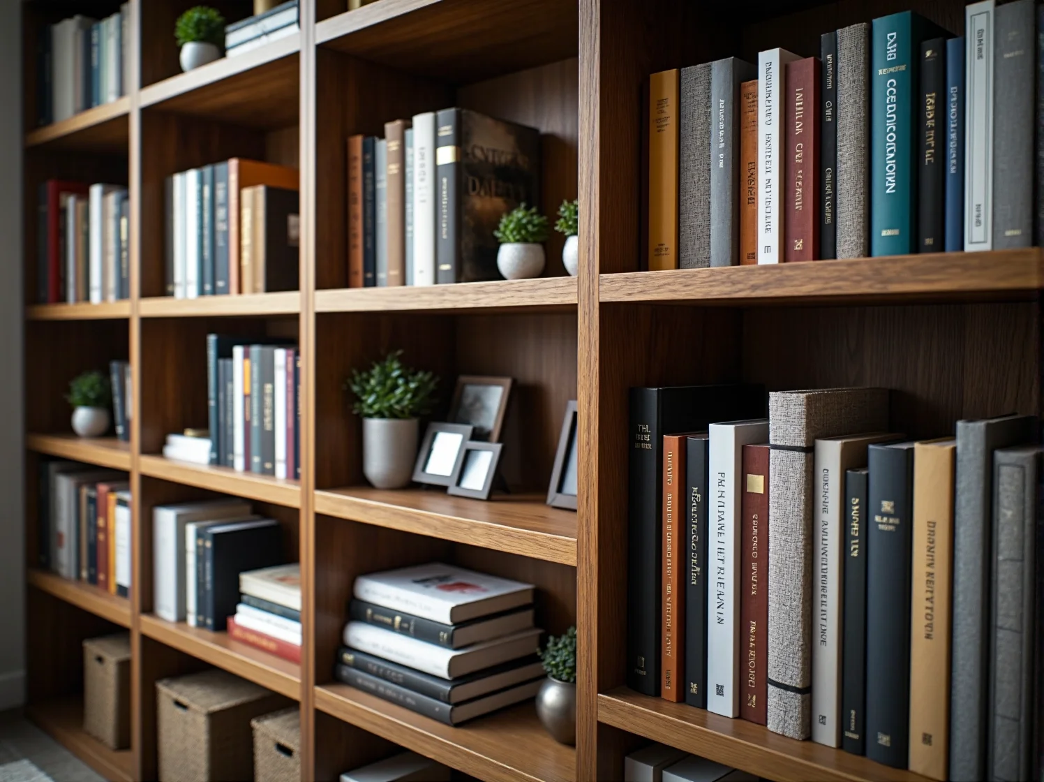 Zbliżenie na grube półki z drewna i metalowy stelaż regału o dużym udźwigu